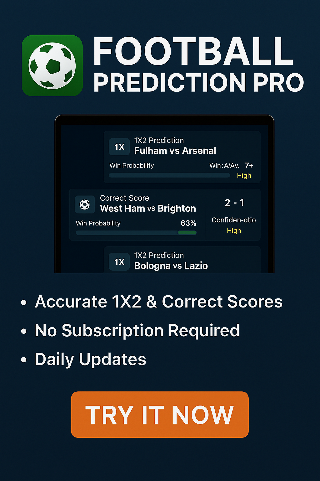 Football Prediction PRO – The Smarter Way to Predict 1X2 Correct Scores