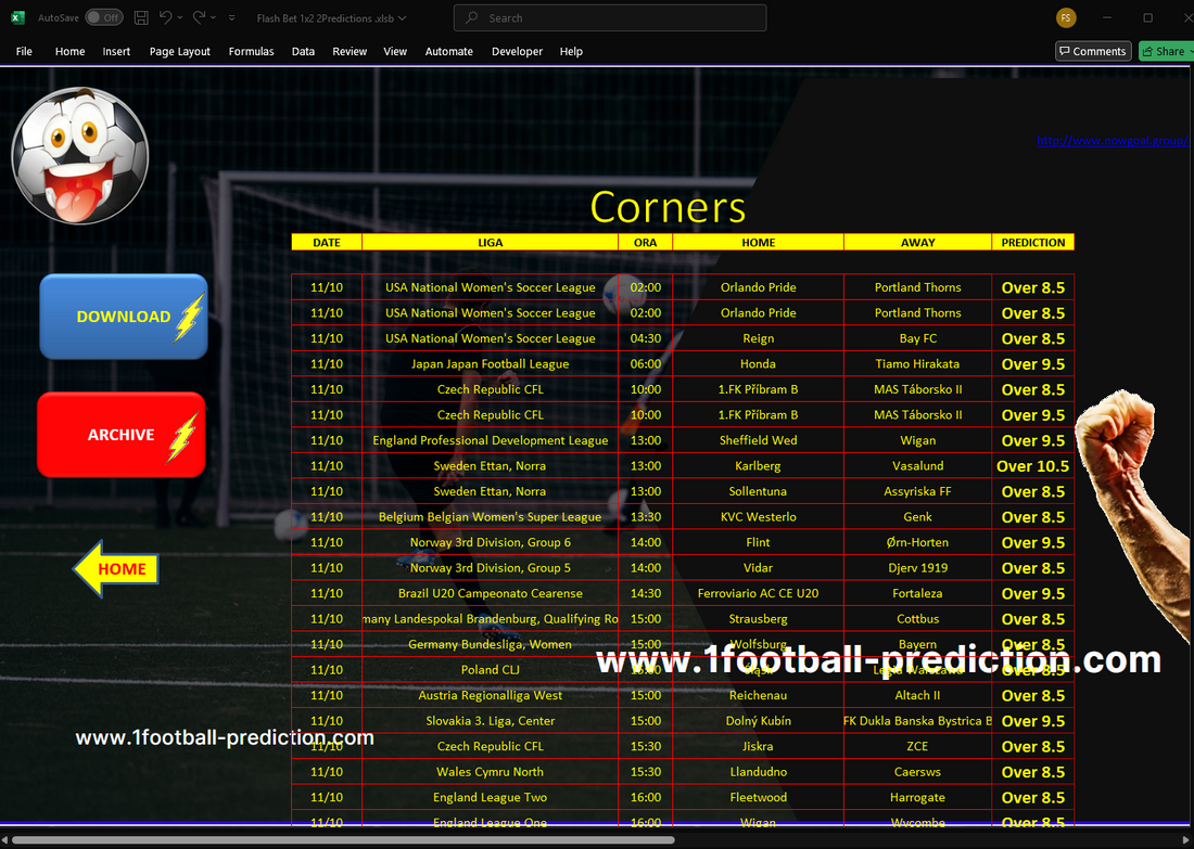  Flash Bet Football Prediction Software – Daily Automatic Corners Predictions