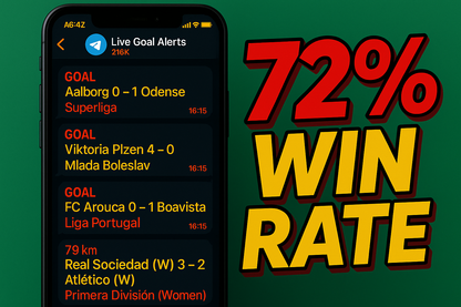 ⚽ Telegram Signals for Live Goals – 72% Win Rate